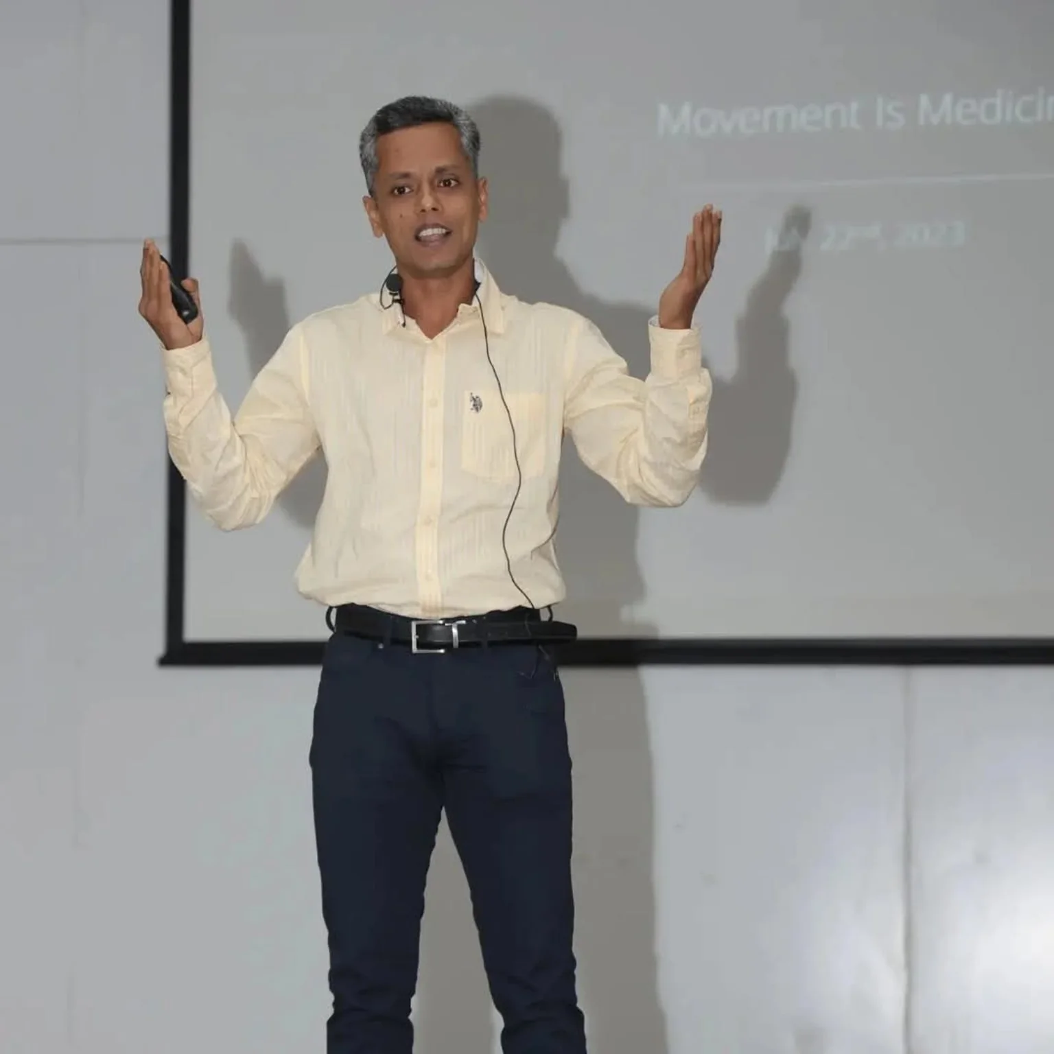 Gaurav speaking at a workshop